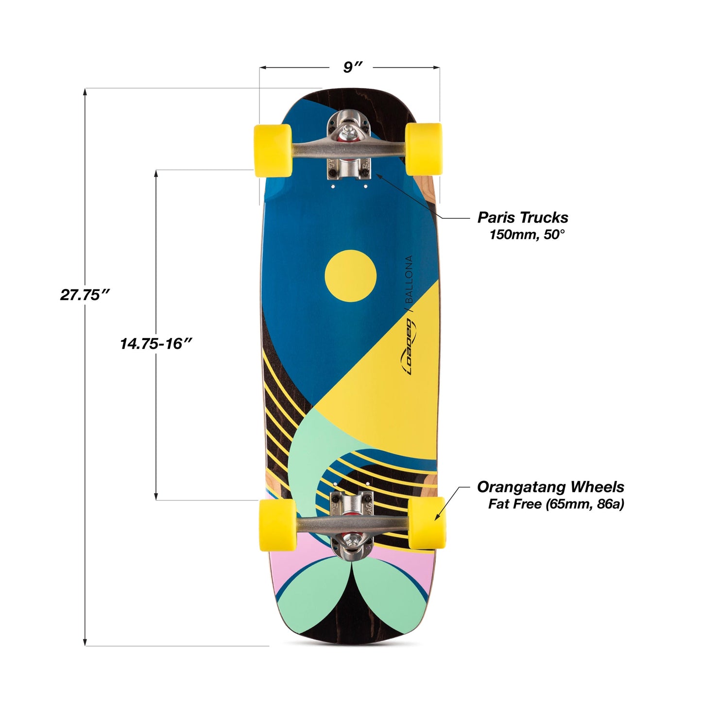 Complete Longboard — Mini Cruiser, All-in-One Ride