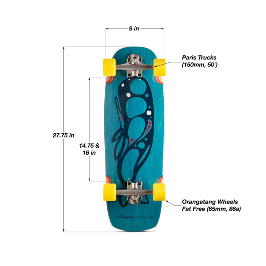 Complete Longboard — Mini Cruiser, All-in-One Ride