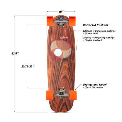 Performance Surfskate Board, Carve Ready