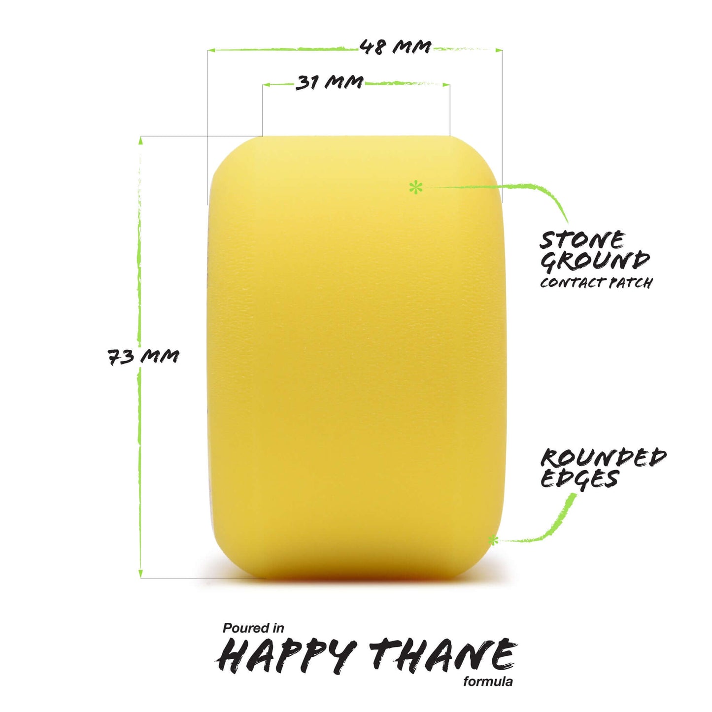 High-Speed Wheels — 73mm Freeride Downhill Longboard Set