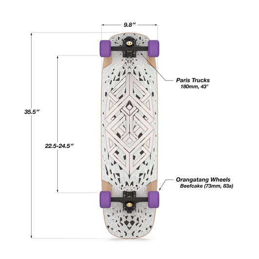 Short Nose Freeride Longboard — Complete Setup